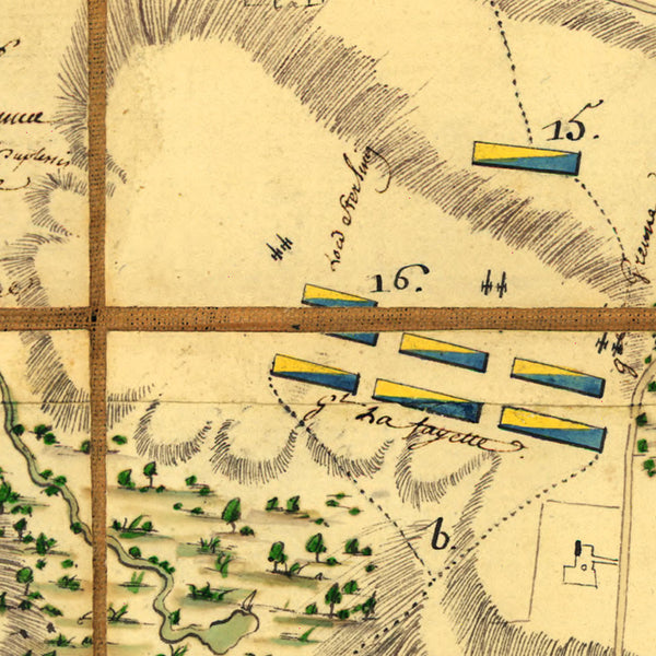 New Jersey, 1778, Battle of Monmouth, Chesnoy, Revolutionary War Map