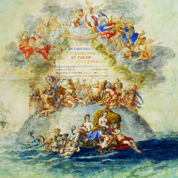 North America, 1681, l’Amérique Septentrionale, Claude Bernou, Framed Map