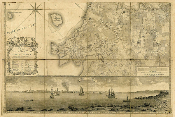 New York, 1776, Manhattan & Brooklyn Antique Map Set