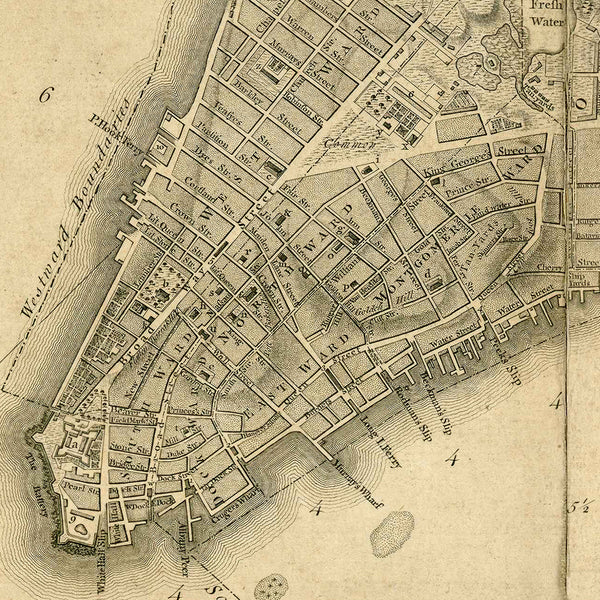 New York, 1776, Ratzer Plan (II), Manhattan, Old Map