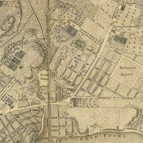 New York, 1776, Ratzer Plan (II), Manhattan, Old Map