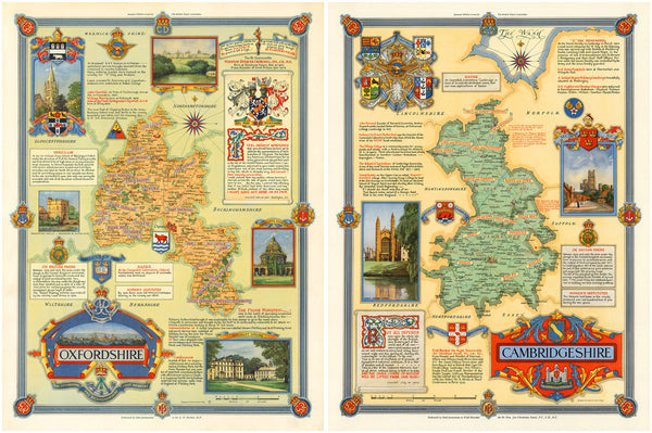 Oxford & Cambridge, England, Map Set