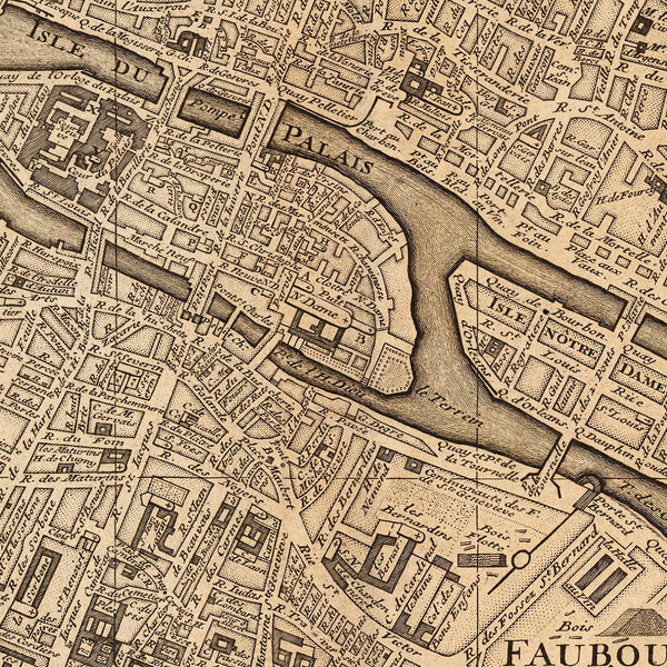 Paris, 1717, Plan de Paris ses Faubourgs et ses Environs, de Fer