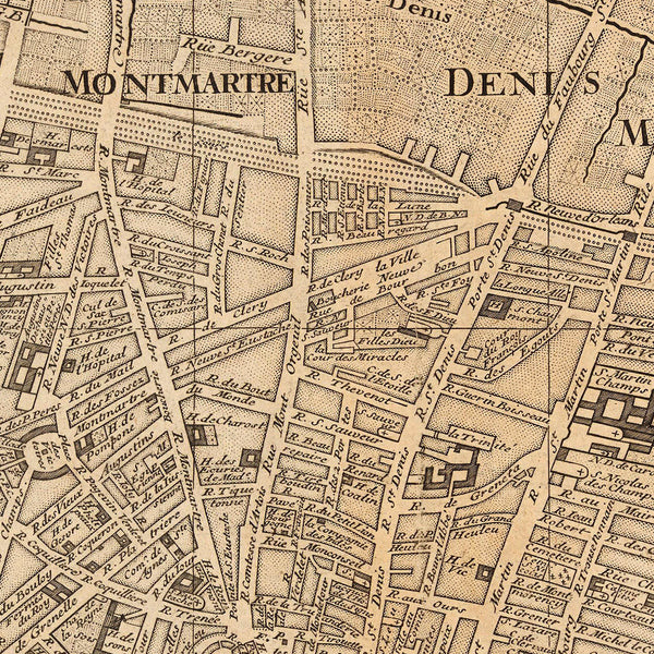 Paris, 1717, Plan de Paris ses Faubourgs et ses Environs, de Fer