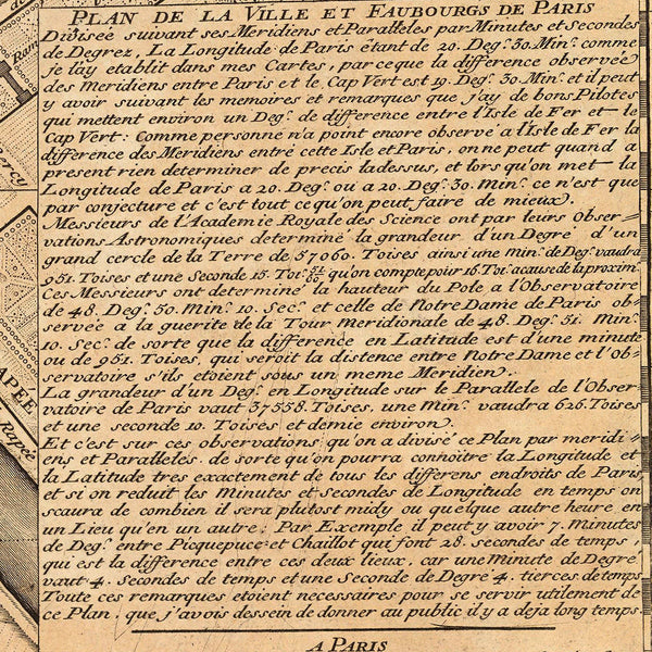 Paris, 1717, Plan de Paris ses Faubourgs et ses Environs, de Fer
