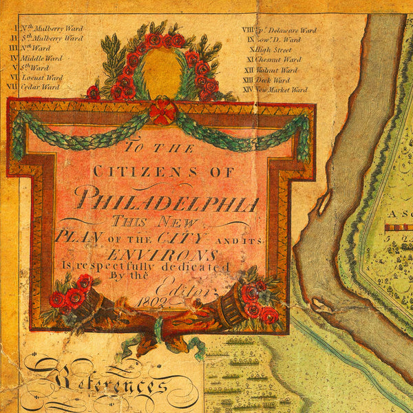 Philadelphia, 1802, Varle, Antique City Plan