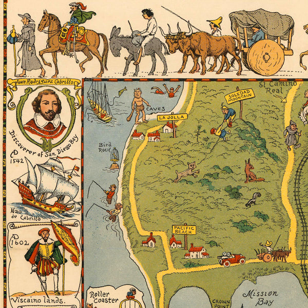 San Diego, 1928, Jo Mora Carte