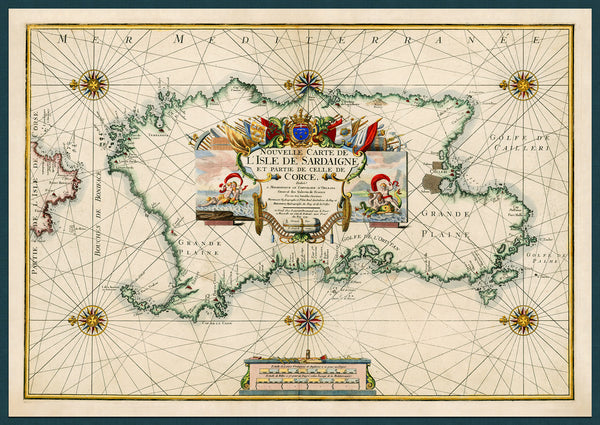 Corsica & Sardinia, 1719, Mediterranean, Michelot & Bremond Map Set
