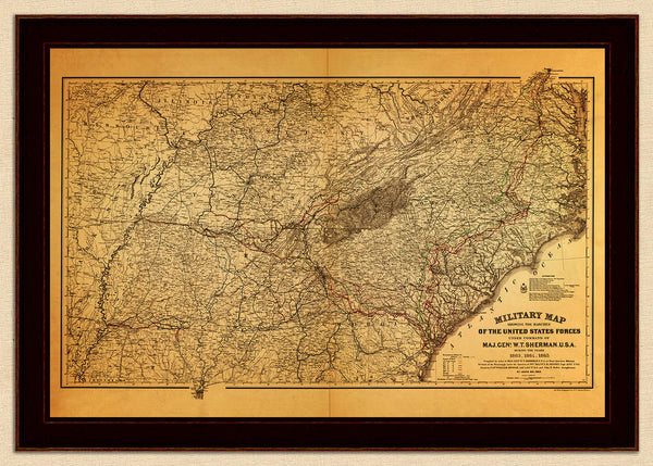 Sherman’s March to the Sea, 1863–1865, Civil War Map