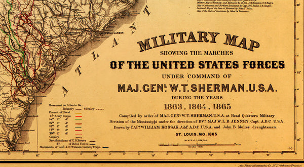 Sherman’s March to the Sea, 1863–1865, Civil War Map