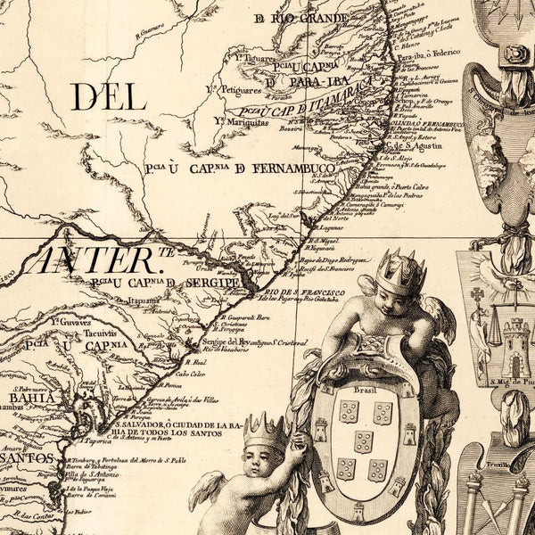 South America, 1775, Mapa de América Meridional, Old Map