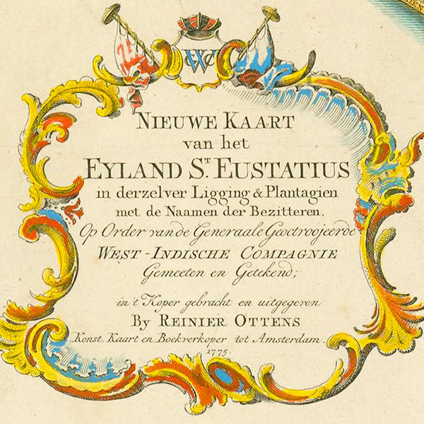 Caribbean, 1775, St. Eustatius, Ottens, Old Map