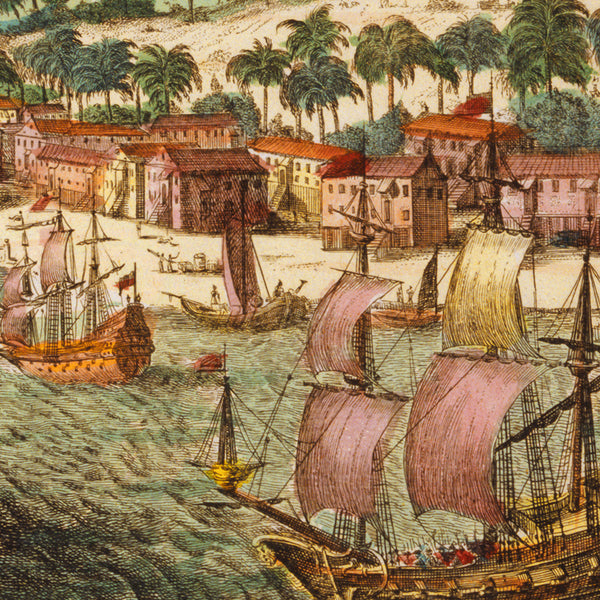 Caribbean, 1781, St. Eustatius, St. Eustache, View, Fine Art Print