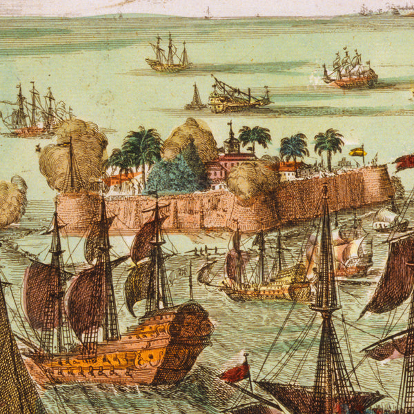 Caribbean, 1781, St. Eustatius, St. Eustache, View, Fine Art Print