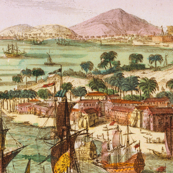 Caribbean, 1781, St. Eustatius, St. Eustache, View, Fine Art Print