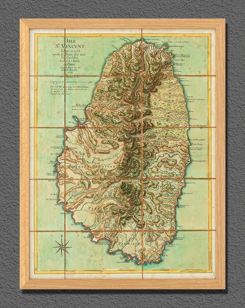 Caribbean, 1778, St. Vincent, Jefferys, Le Rouge, Old Map
