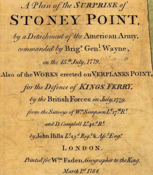 New York, 1779, Battle of Stony Point, Revolutionary War Map