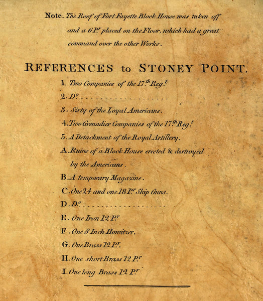 New York, 1779, Battle of Stony Point, Revolutionary War Map