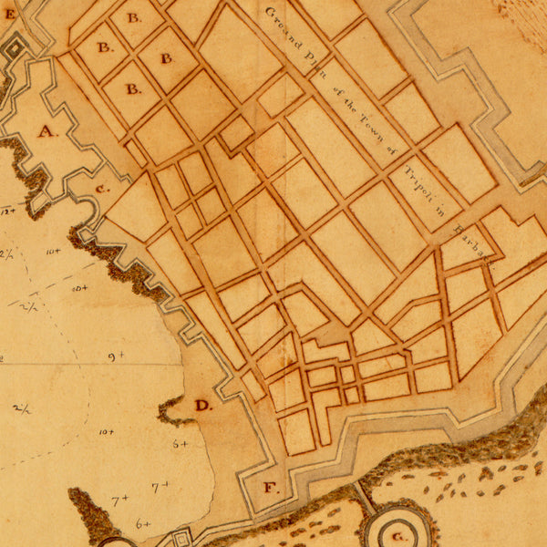 Tripoli, 1804, Battle of Tripoli Harbor, Barbary Wars, US Navy, USMC, Plan & View