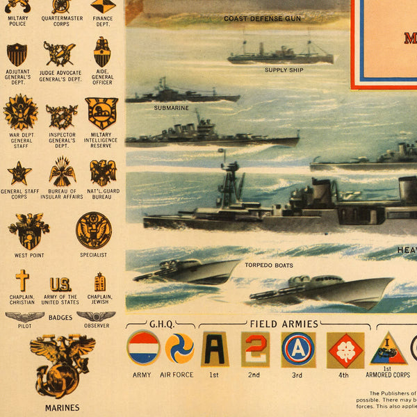 USA, 1942, WWII Defense Map