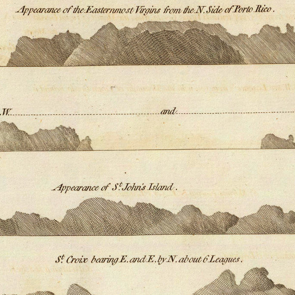 Caribbean, 1775, Virgin Islands, BVI, USVI, Old Map