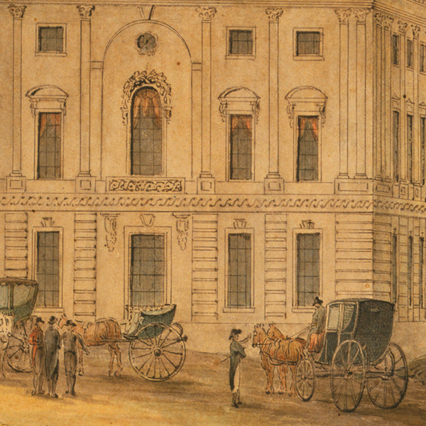 Washington, D.C., 1800s, U.S. Capitol Before the Fire, Watercolor View