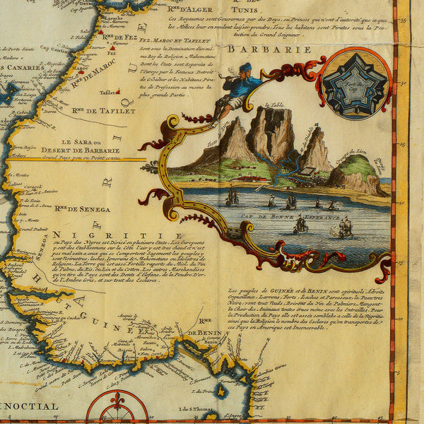 World, 1719, Americas, Pacific, Chatelain, Antique Map