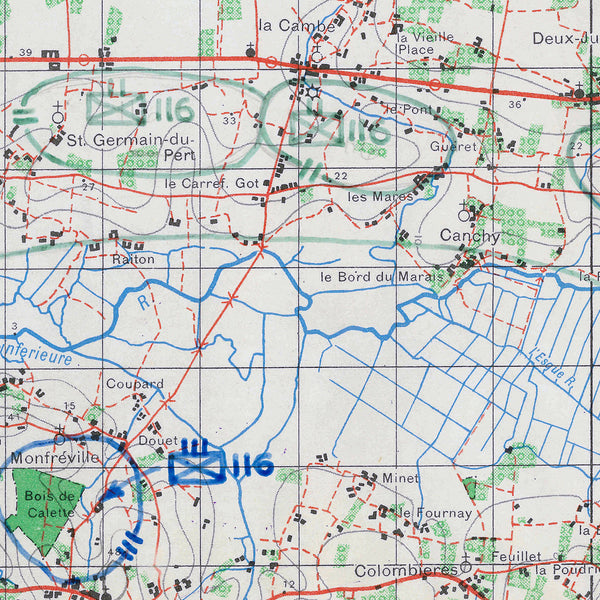 29th Infantry Division Operation Overlord Map