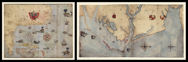 Virginia, 1585, La Virginea Pars, John White Map Set