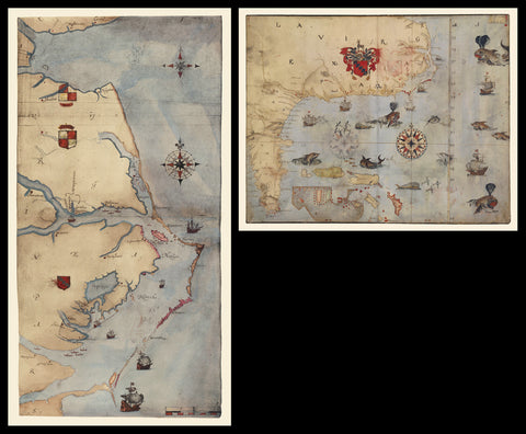 Virginia, 1585, La Virginea Pars, John White Map Set