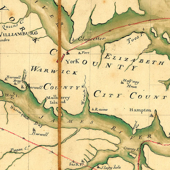Yorktown, 1781, Lafayette’s Campaign, Cornwallis, Revolutionary War Map