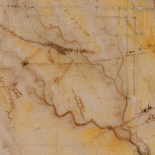 Texas, 1822, Mapa Geografico, Stephen F. Austin Manuscript Map