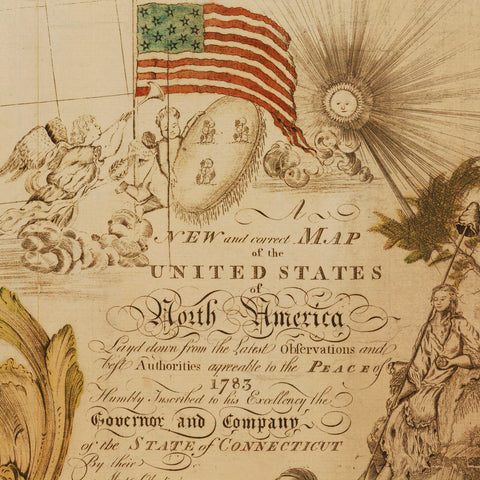 USA, 1784, North America, Abel Buell Map (II)