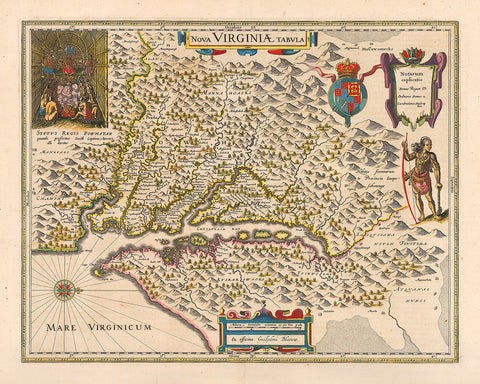 Virginia, 1640, Nova Virginiæ Tabula, John Smith Map
