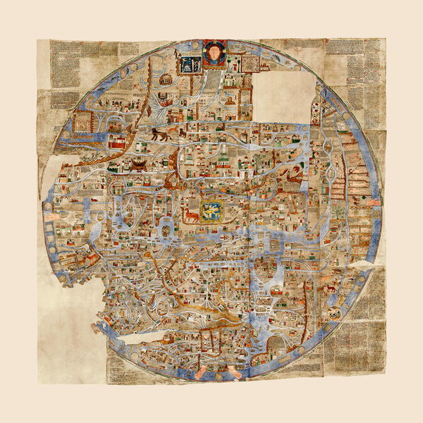 Ebstorf World Map, 1234 A.D., Mappa Mundi