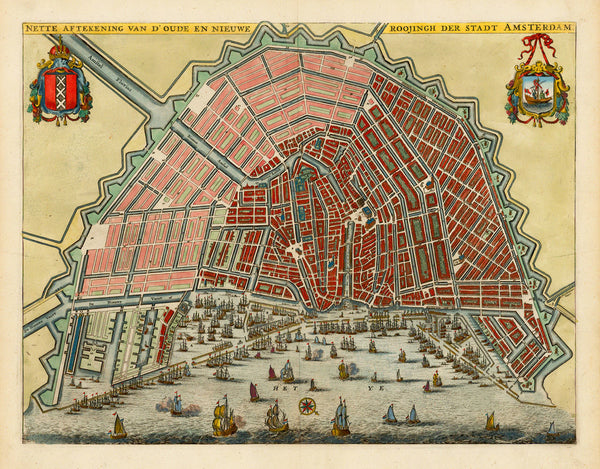 Amsterdam, 1663, Olfert Dapper, City Plan