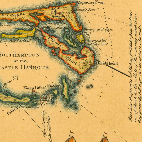 Bermuda, 1738, Lempriere & Toms Sea Chart