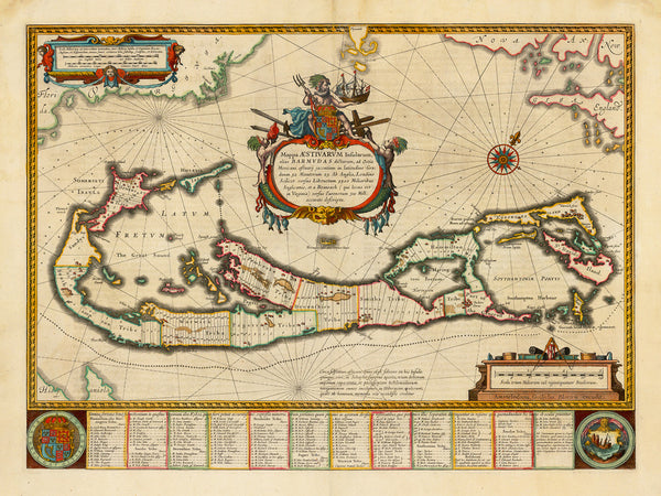 Bermuda, 1640, Mappa Æstivarum Insularum, Barmudas, Blaeu Map