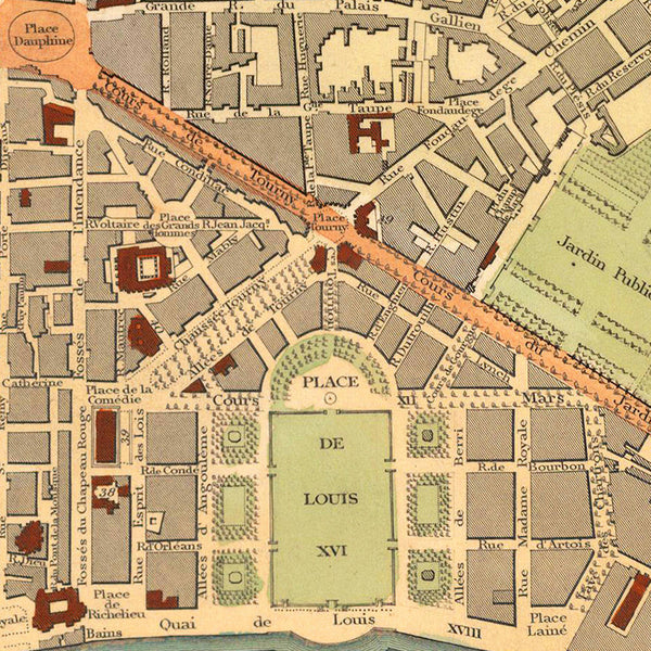 Bordeaux, 1832, S.D.U.K. Antique Map