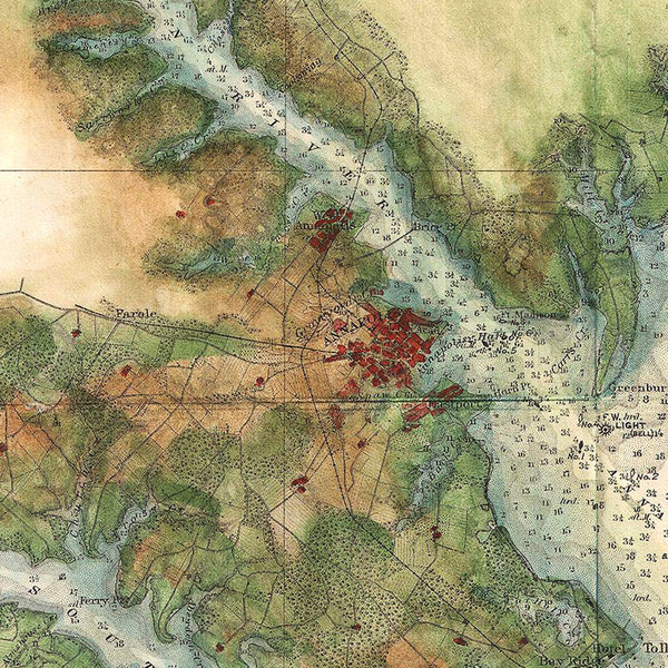 Chesapeake Bay, 1895, Annapolis, USCS Chart