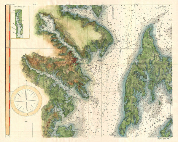 Chesapeake Bay, 1895, Annapolis, USCS Chart