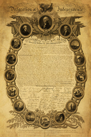 Declaration of Independence, 1818, Premium Edition Replica