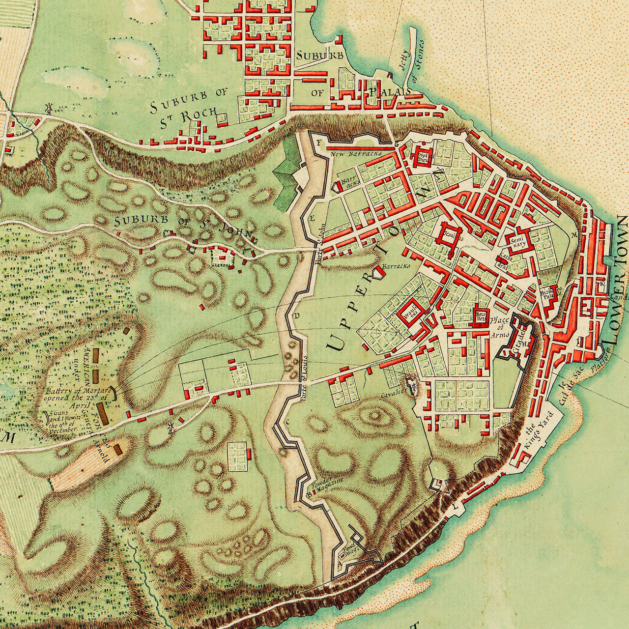 Canada, 1775-76, Quebec City, Battle And Siege, Plan & Map