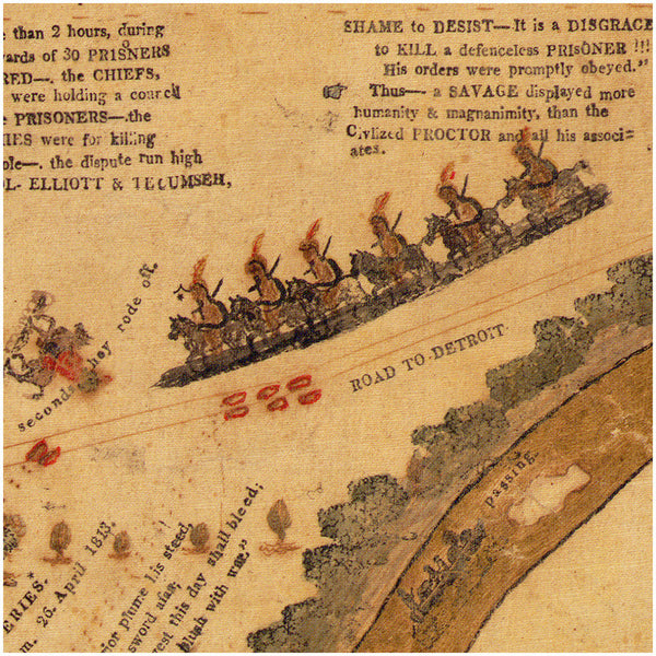 Fort Meigs, 1813, Siege & Battle, War of 1812, Antique Map