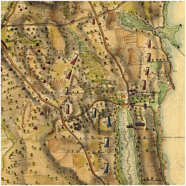 New York, 1776, Frog’s Neck, (Throggs Neck), Bronx, Revolutionary War Map