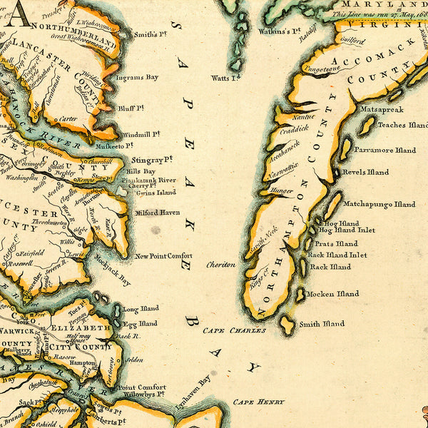 Virginia, 1755, Fry-Jefferson Map