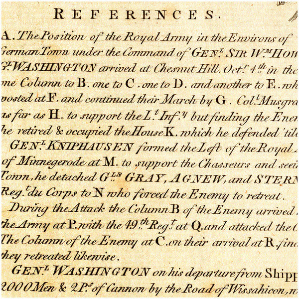 Philadelphia, 1777, Germantown, Philadelphia Campaign, Revolutionary War Map
