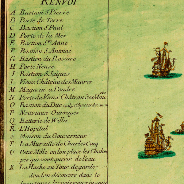 Gibraltar, 1727, Nouveau Plan, Siege, Anglo-Spanish War, Antique Map