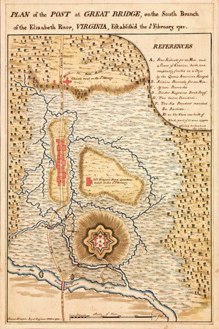 Yorktown, 1781, Virginia, Chesapeake, Great Bridge, Revolutionary War Plan