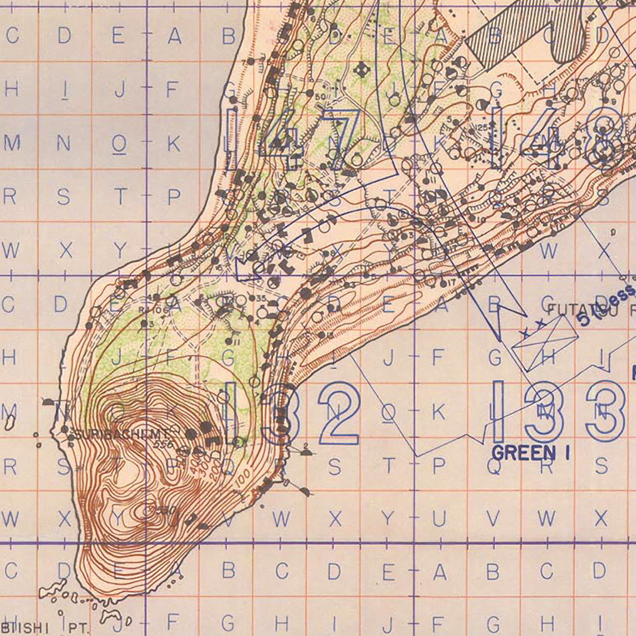 iwo jima battle map